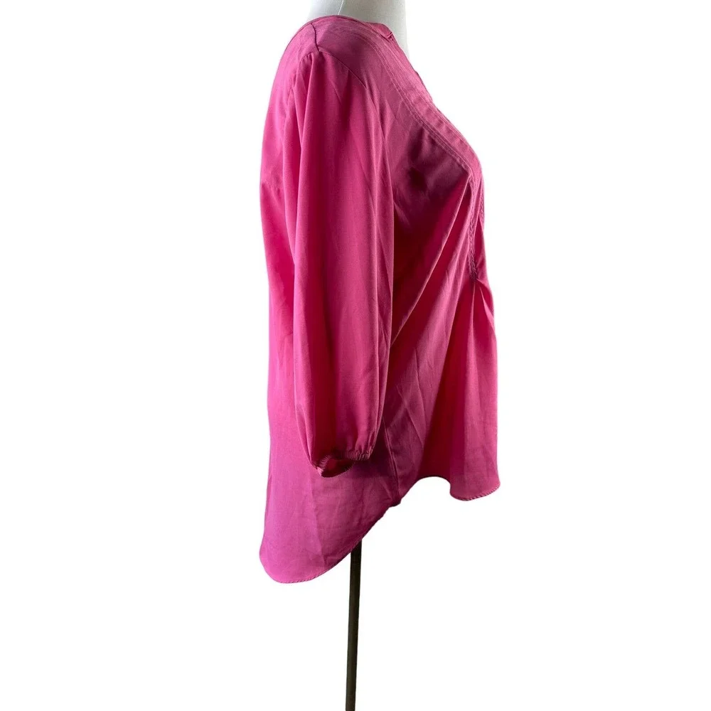 Melissa McCarthy x Seven7 Babydoll Hi Lo Flowy Blouse Plus Size 2X Top HW8794 - Picture 10 of 11